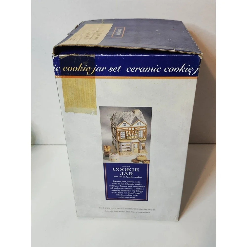 Home Trends Bakery Cookie Jar With Salt And Pepper Shakers